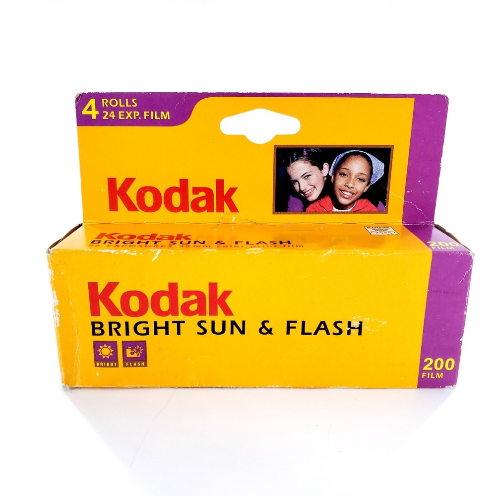 Vtg Kodak Bright Sun & Flash 200 Film 96 Exposures (24 X 4) EXP 10/03 New Sealed